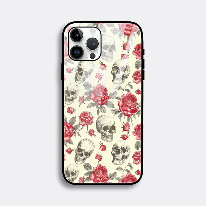 Skull & Roses Glass Case