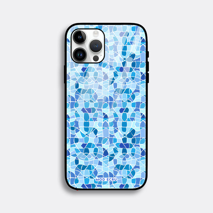 Blue Mosaic Glass Case