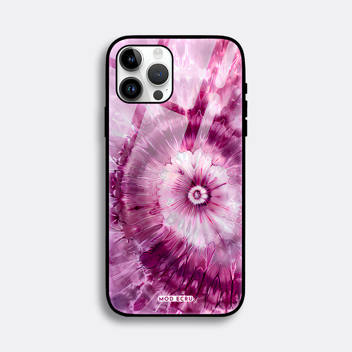 Tie-Dye Pink Glass Case