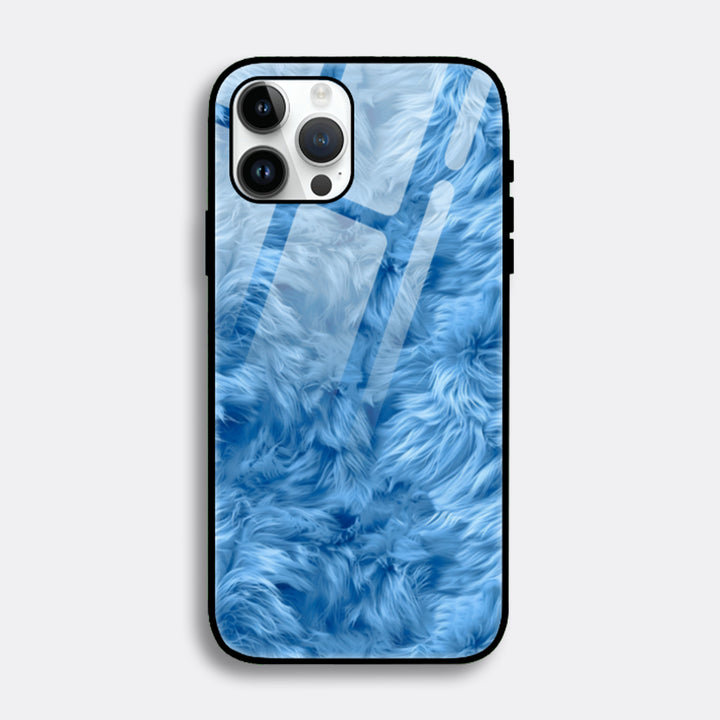 Blue Fur Glass Case