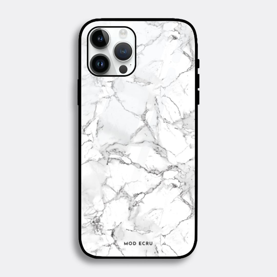Marble White Glass Case