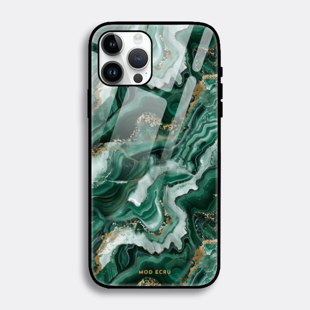 Marble Green Glass Case