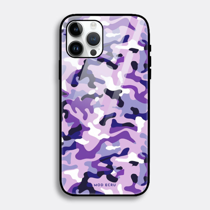 Camo Lavender Glass Case