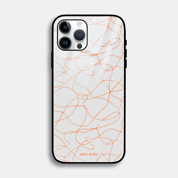Grey Abstract Lines Glass Case