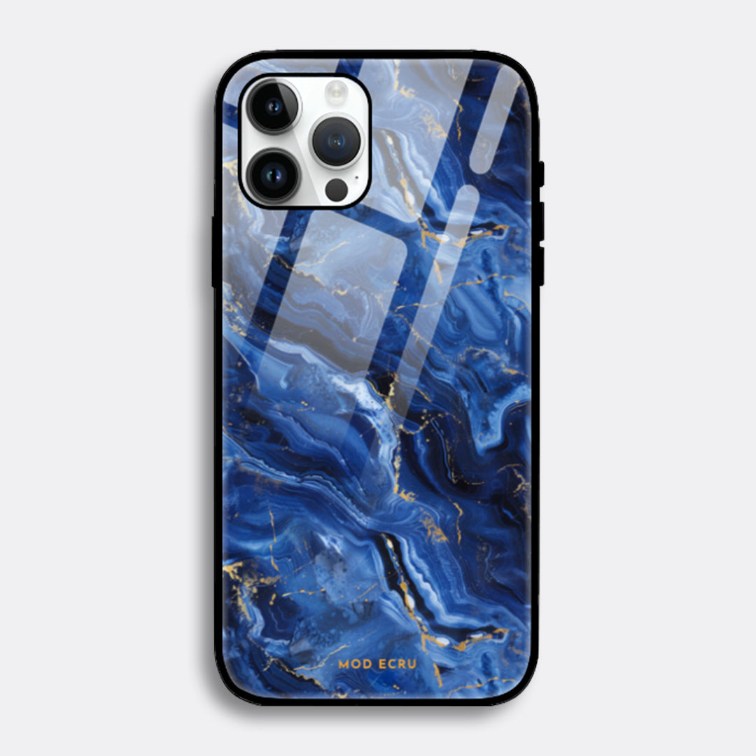 Marble Blue Glass Case