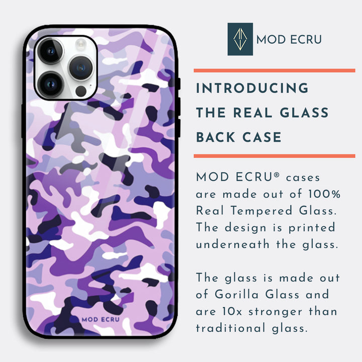 Camo Lavender Glass Case