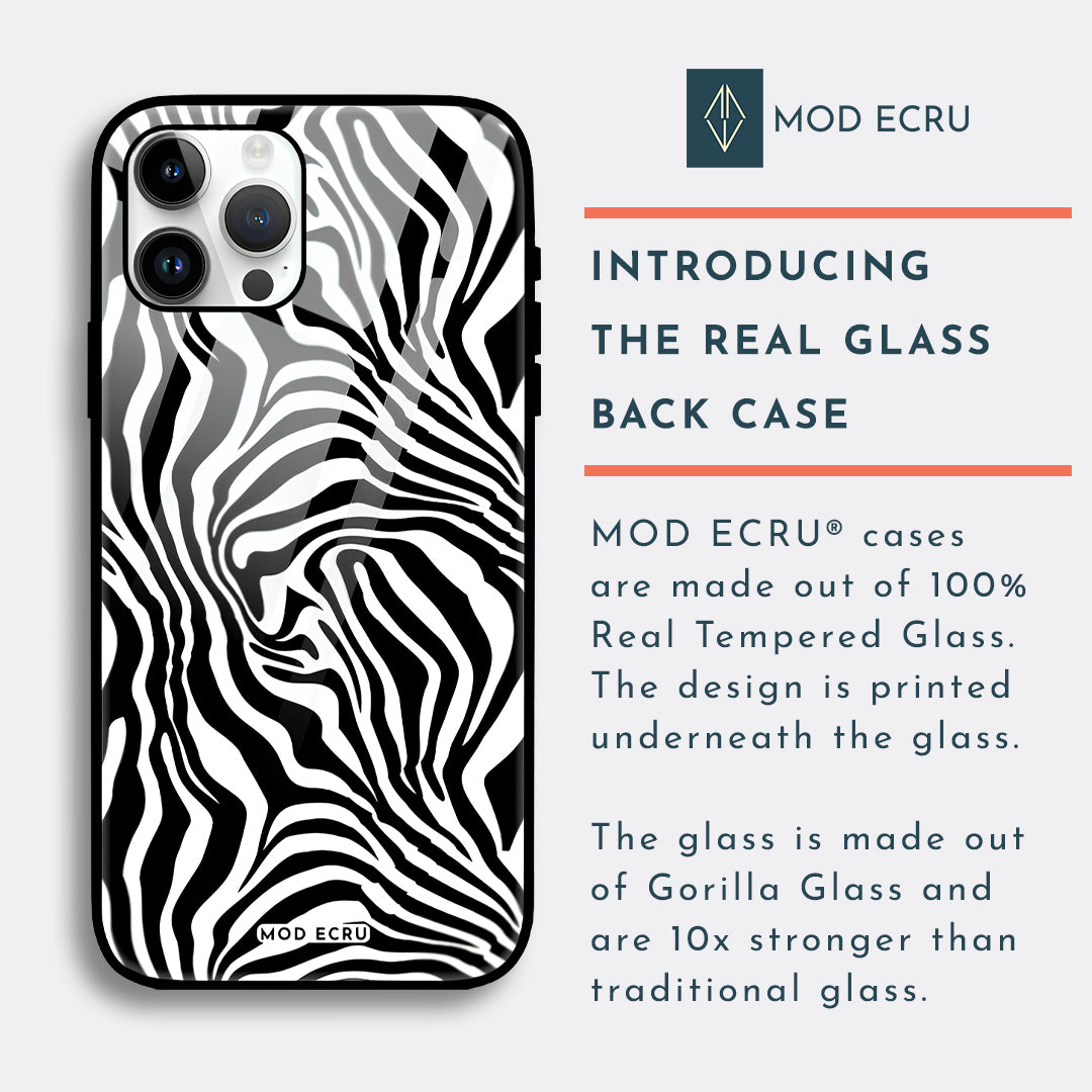 Zebra Pattern Glass Case