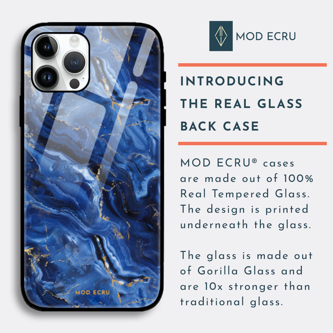Marble Blue Glass Case