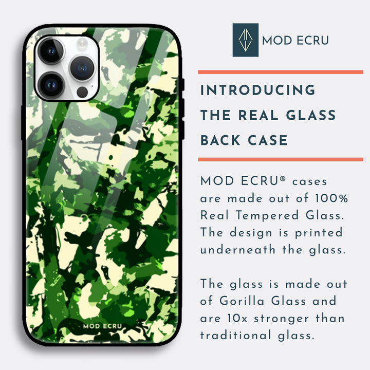 Camo Green Glass Case