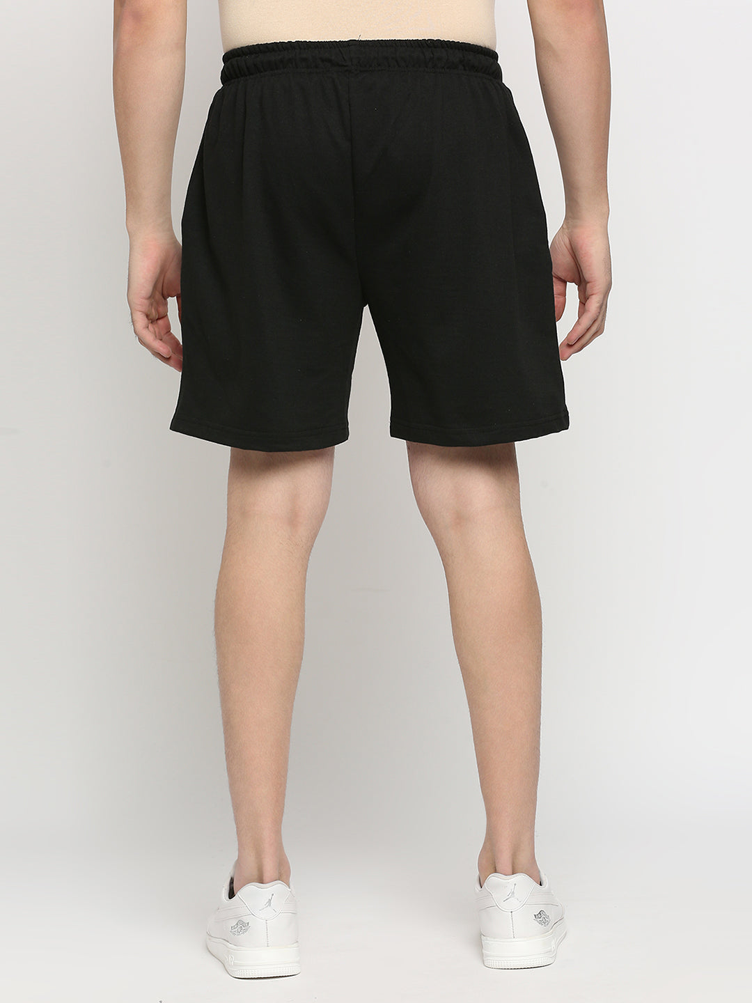Mod Ecru Cotton Black Shorts