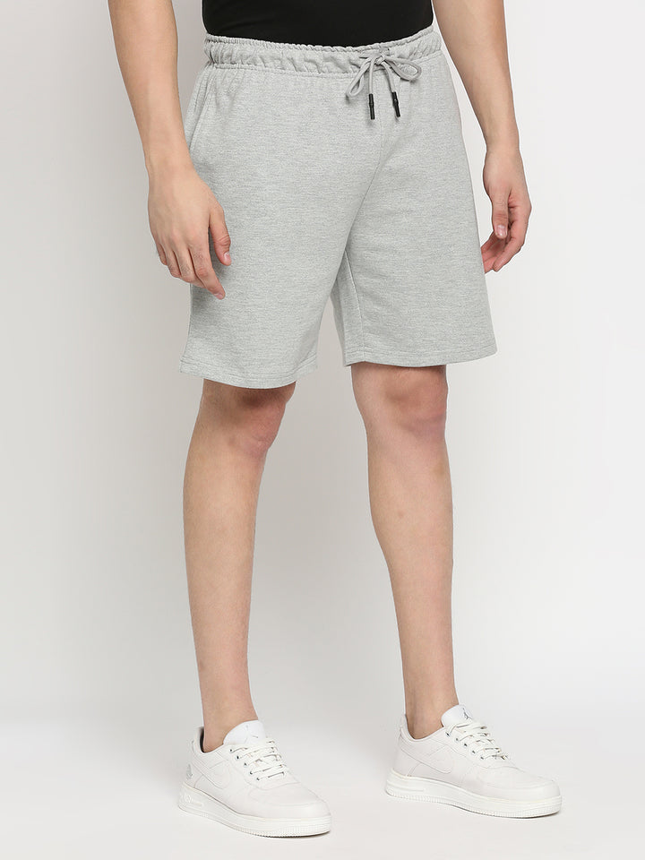 Mod Ecru Cotton Grey Shorts