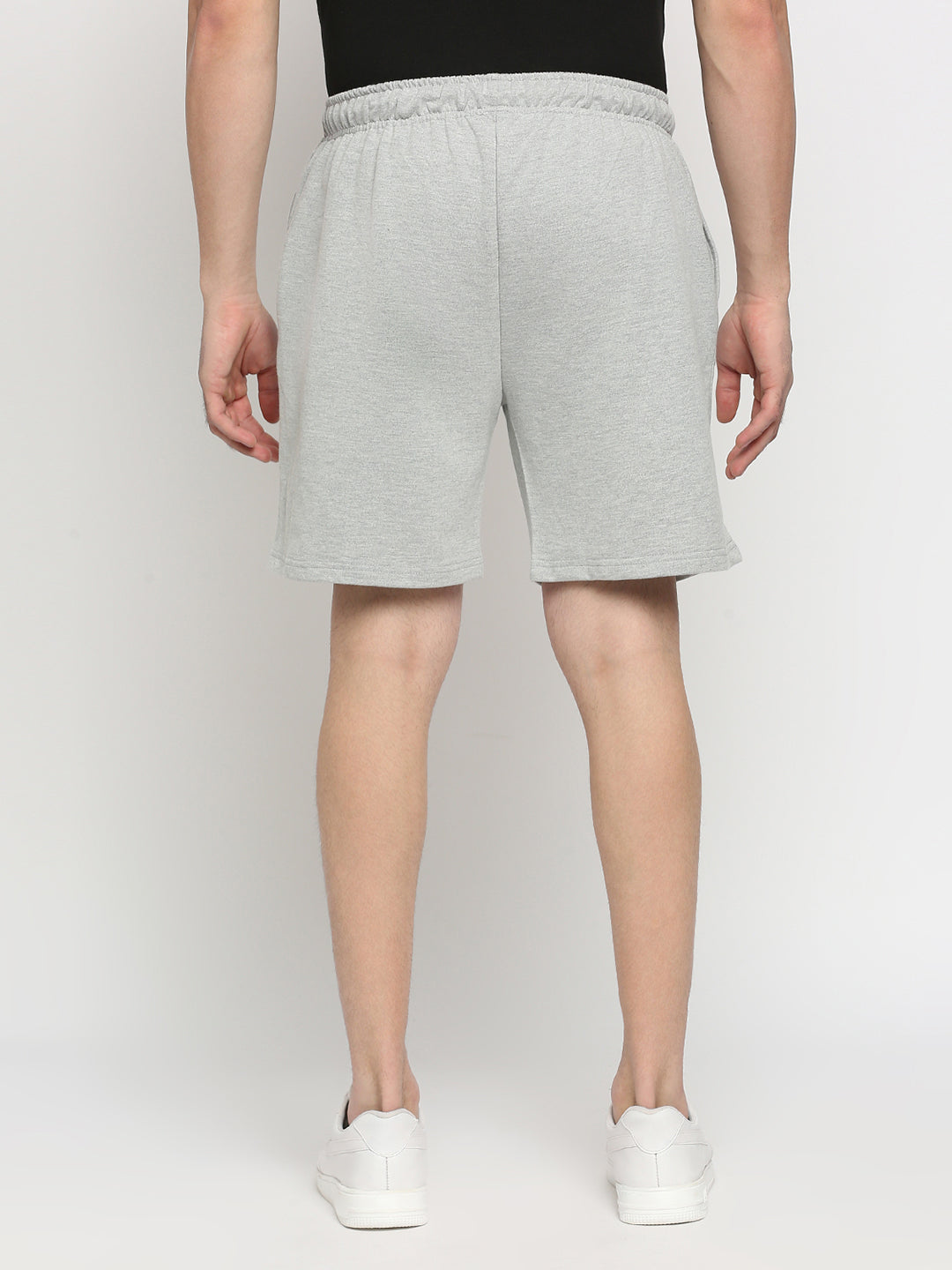 Mod Ecru Cotton Grey Shorts