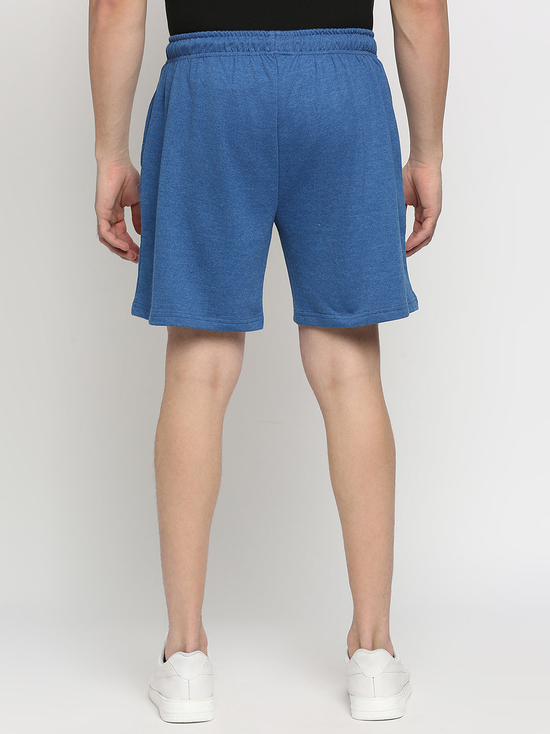 Mod Ecru Cotton Blue Shorts