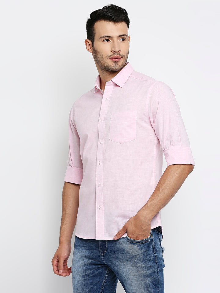 Serenity Cotton Light Pink Casual Shirt