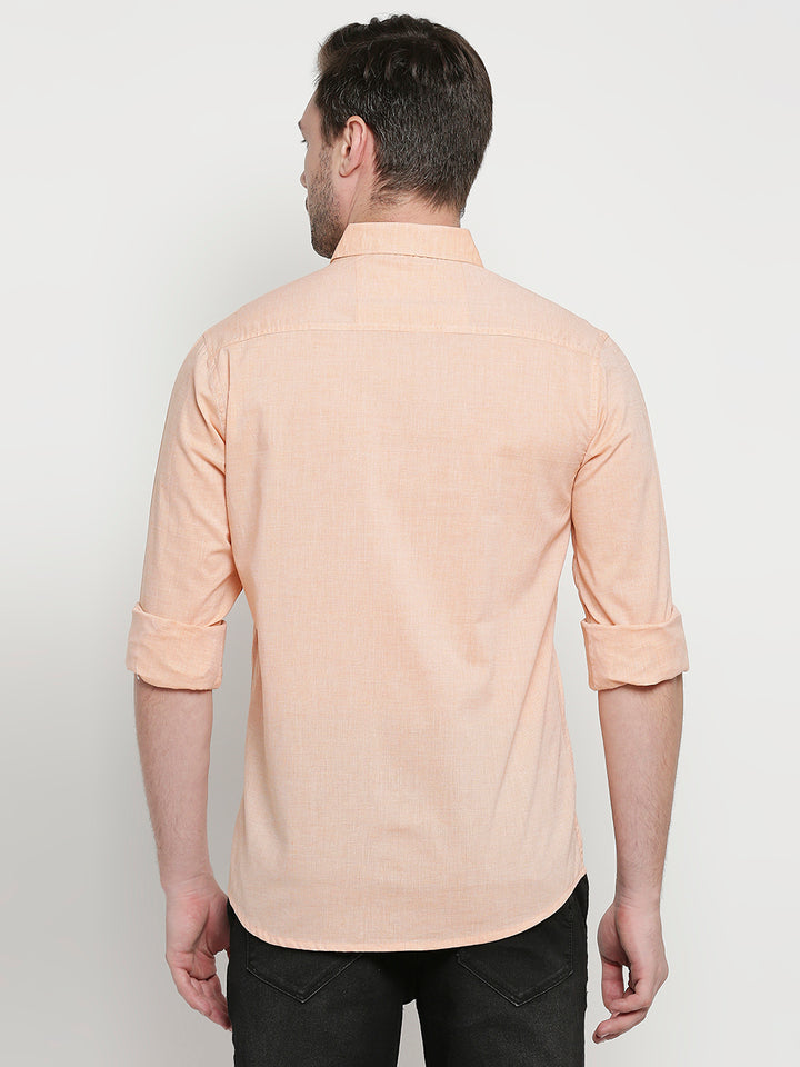 Serenity Cotton Orange Casual Shirt