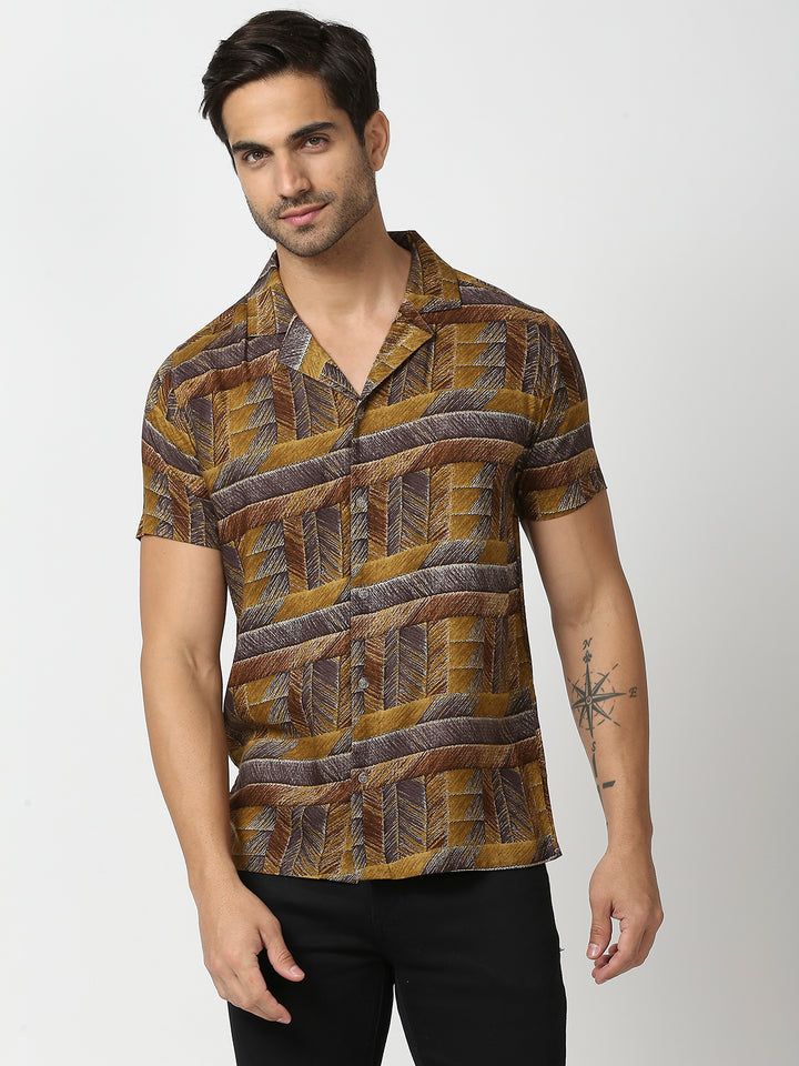 Ethereal Abstract Brown Shirt
