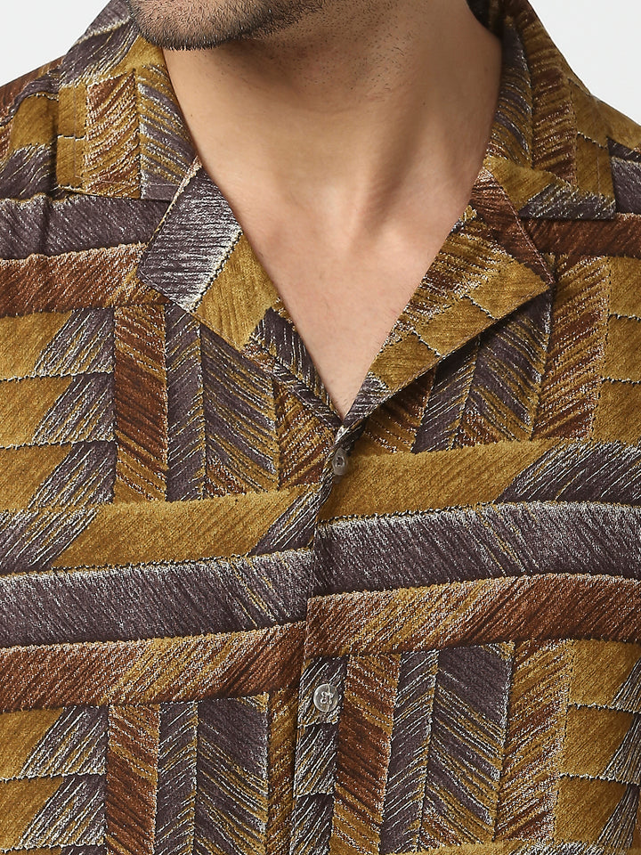 Ethereal Abstract Brown Shirt