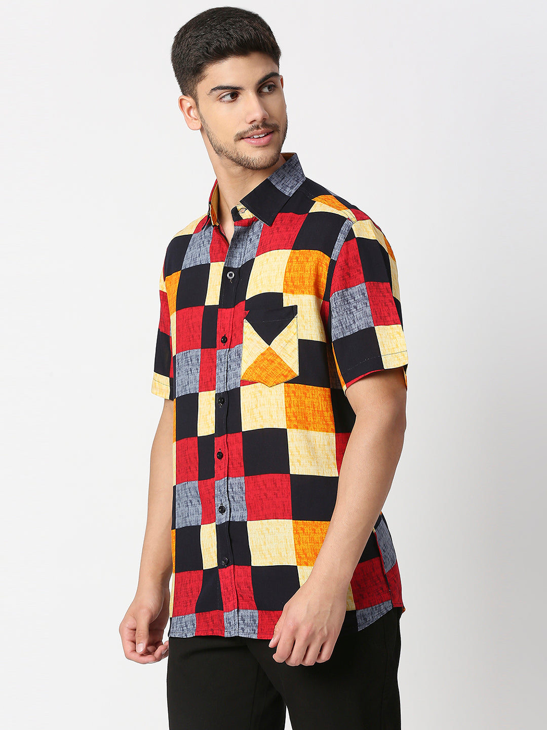 Checkerboard Multicolor Checks Shirt