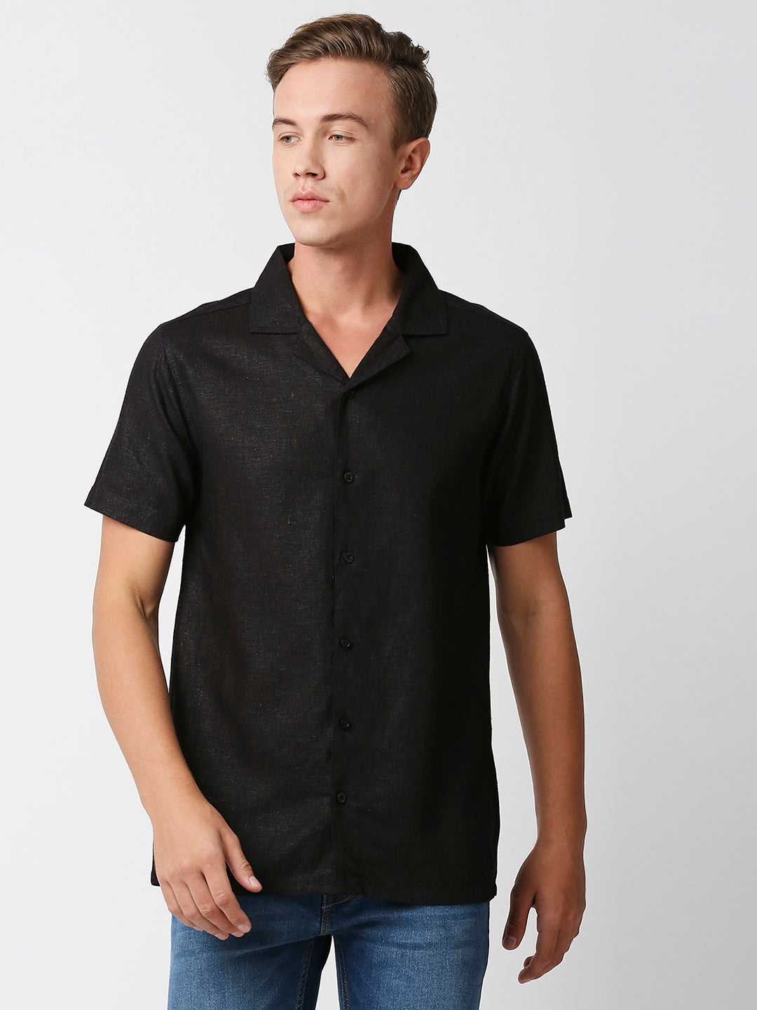 Verano Hemp Bamboo Black Shirt