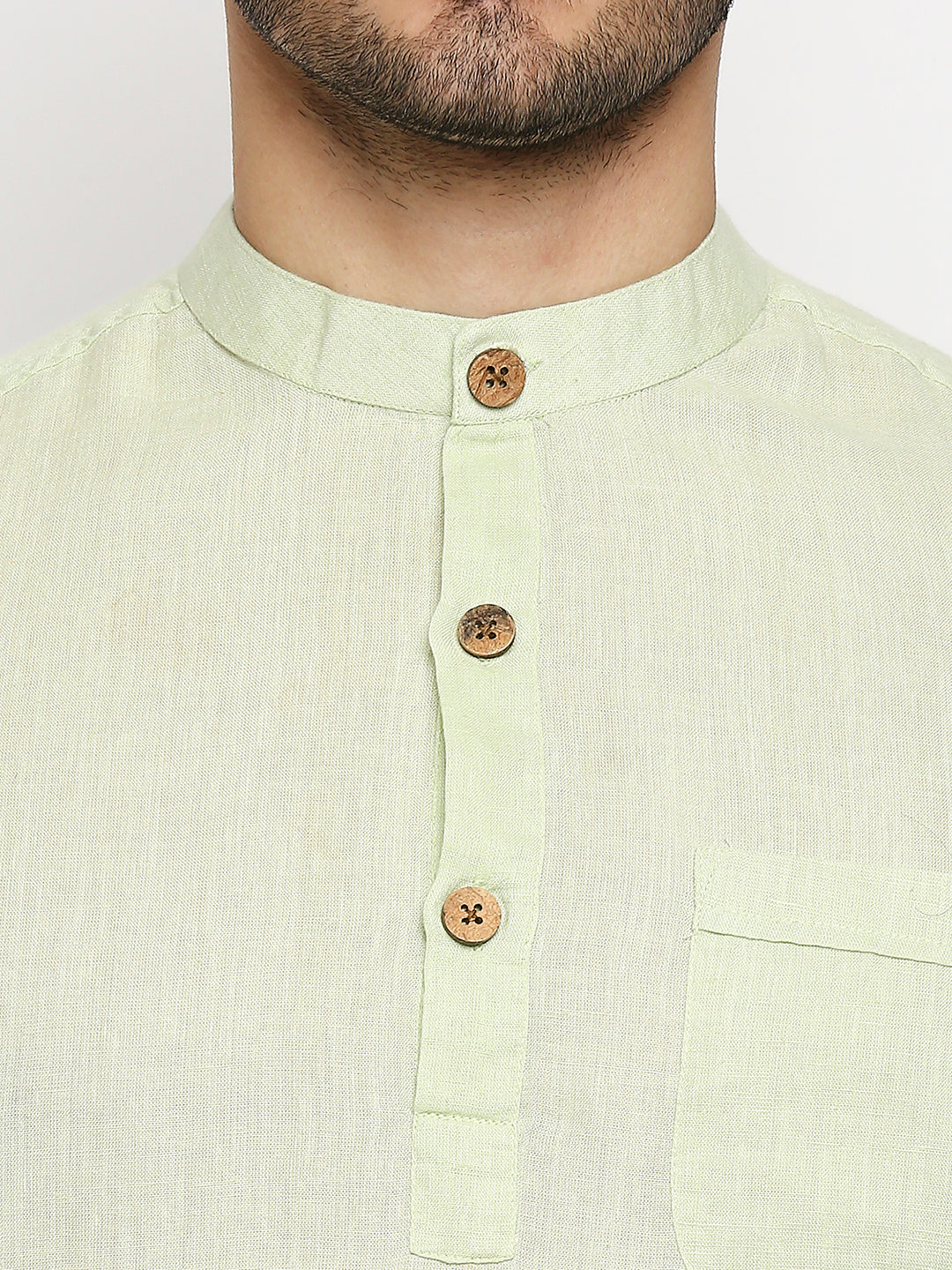 Charmer Collar Band Green Shirt