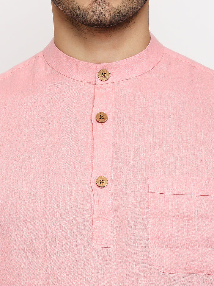 Charmer Collar Band Pink Shirt