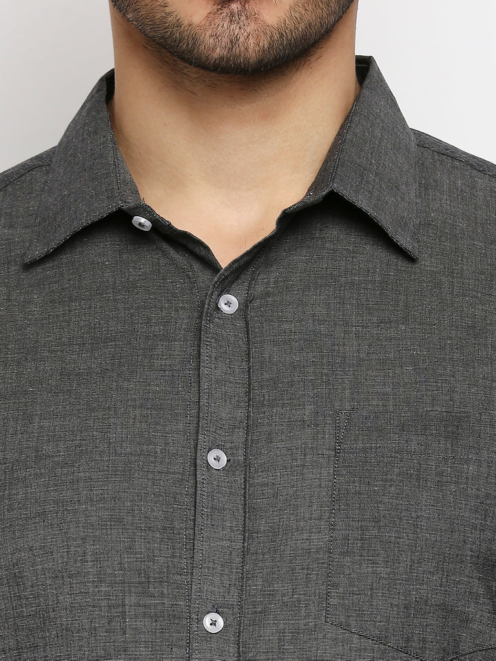 Indulge Pure Cotton Black Shirt